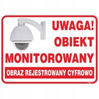 Tablica Obiekt monitorowany 30x42cm PROMOCJA