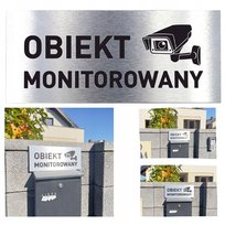 TABLICA OBIEKT MONITOROWANY ALUMINIUM TABLICZKA NA DOM 13X30 CM DRUK UV