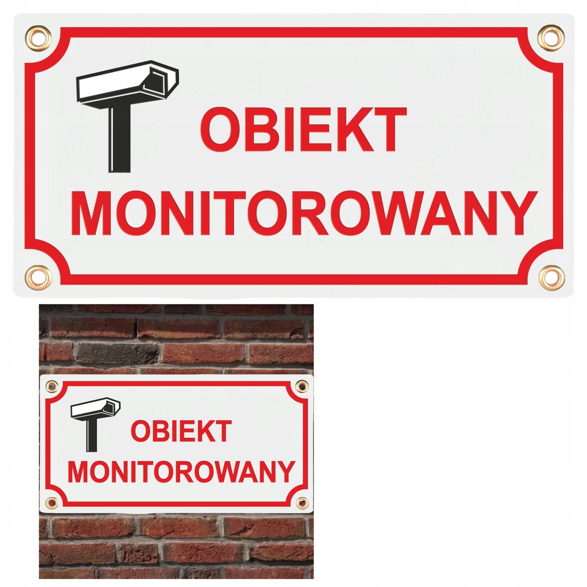 Tablica Obiekt Monitorowany Tabliczka Metalowa Na Dom X Cm Emaliowana Rynek Szyld W