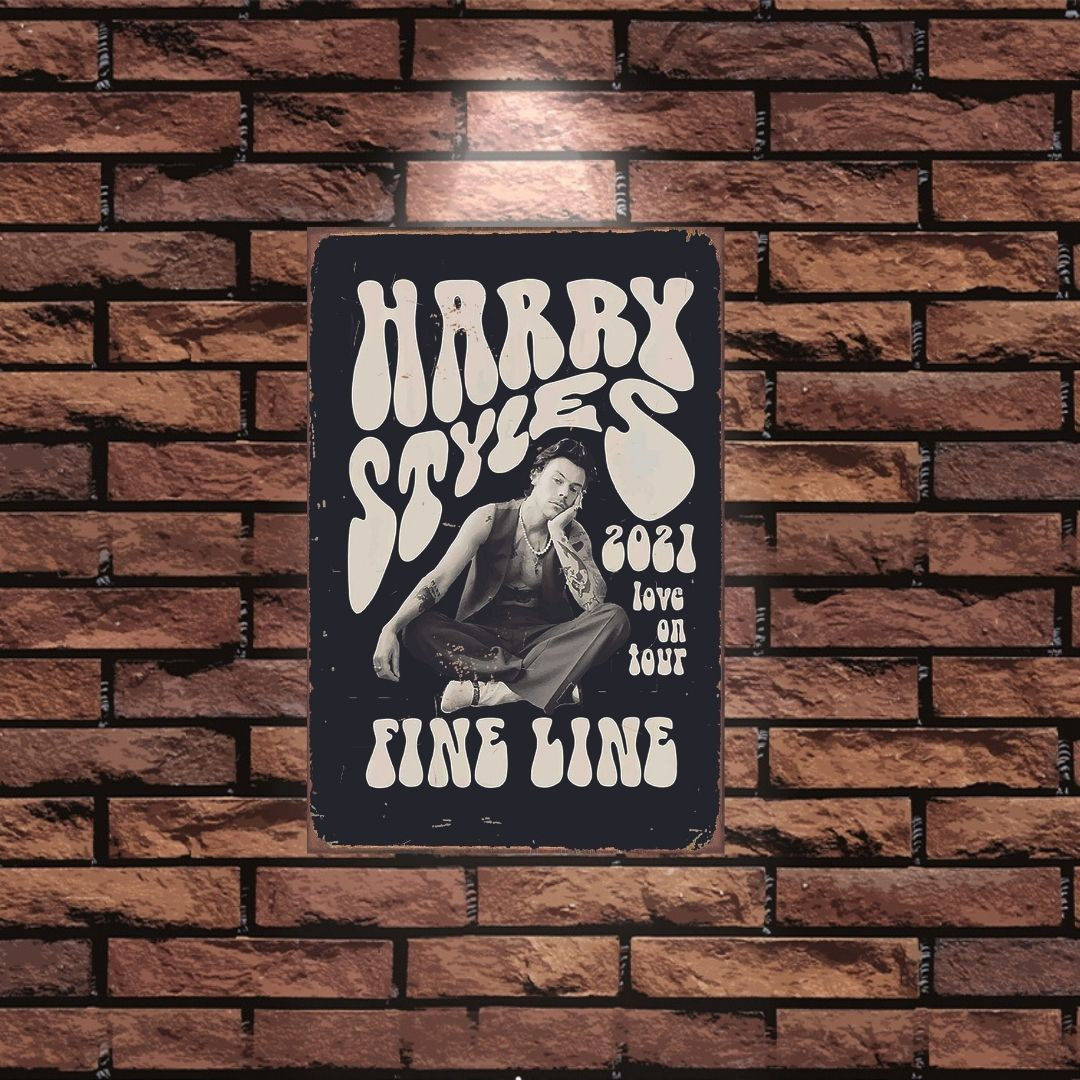 Tablica Ozdobna Blacha 20x30 cm Harry Styles Fine Line Tour Retro