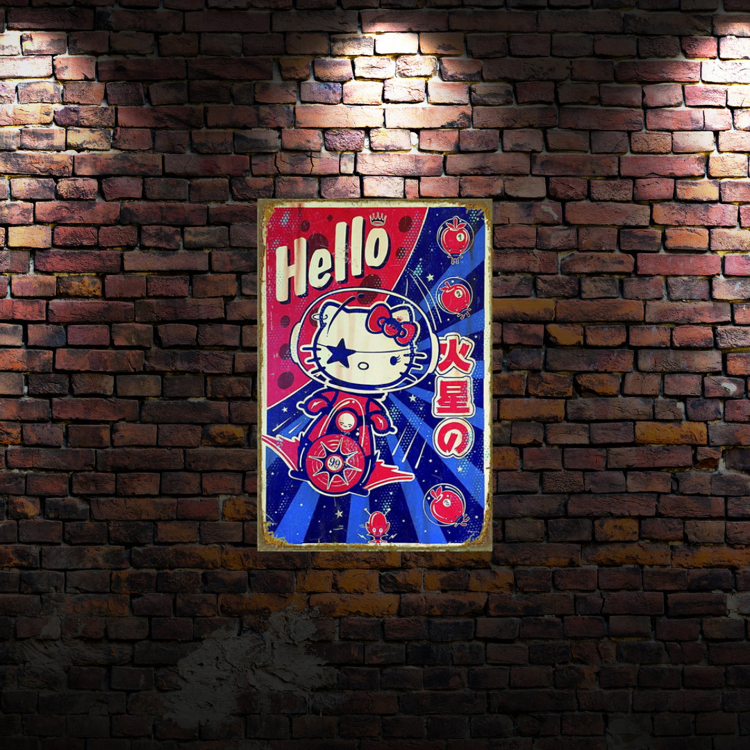 Retro Hello Tablica Ozdobna Blacha Retro Hello Kitty - Inna marka | Sklep EMPIK.COM