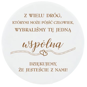 Tablica powitalna dekoracyjna białe koło na 50 rocznicę ślubu Złote Gody - Inna marka