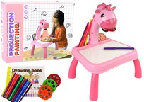 Tablica Projektor Rzutnik Do Nauki Rysowania Dinozaur Różowy Import LEANToys