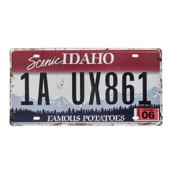 Tablica Rejestracyjna Z Usa Metalowa Idaho - Rustykalne Uchwyt