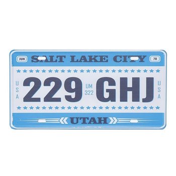 Tablica Rejestracyjna Z Usa Metalowa Utah 1 - Rustykalne Uchwyt