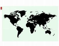 Tablica szklana MEMOBE magnetyczna mapa świata