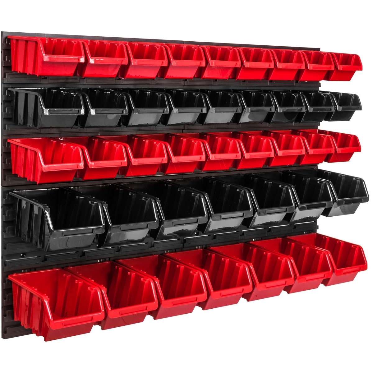 Opbergsysteem, wandrek, 140 x 77 cm, 60 stuks, stapeldozen, extra