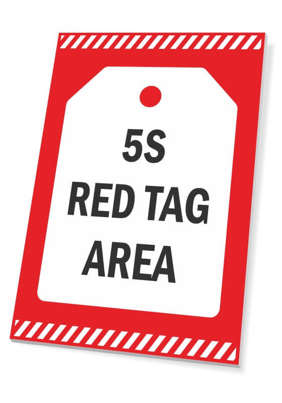 Tabliczka 5S red tag area T094 15x21cm - Wally | Sklep EMPIK.COM