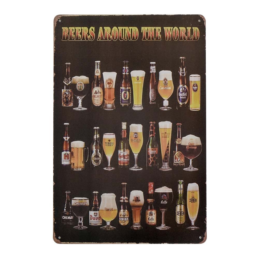 Tabliczka Dekoracyjna Metalowa Beers Around Of The World Rustykalne Uchwyt Sklep Empikcom 0928