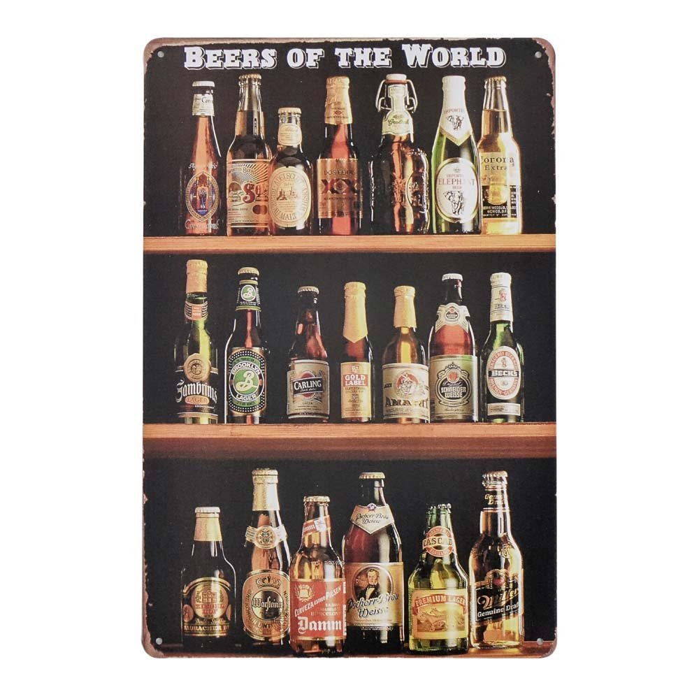 Tabliczka Dekoracyjna Metalowa Beers Of The World Rustykalne Uchwyt Sklep Empikcom 5816