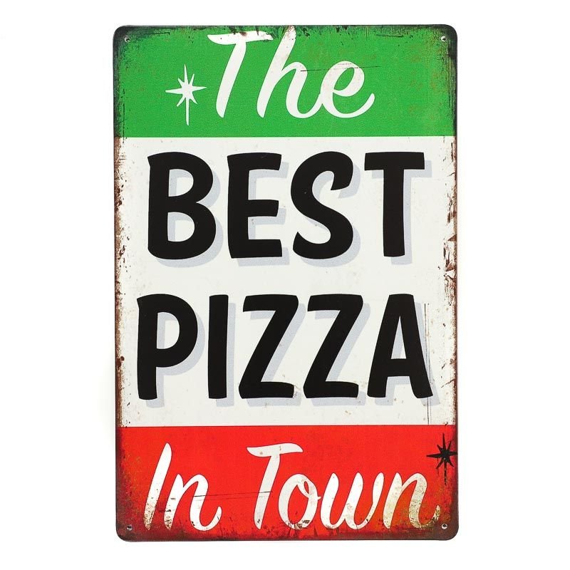 Tabliczka Dekoracyjna Metalowa Best Pizza Rustykalne Uchwyt Sklep Empikcom 9085