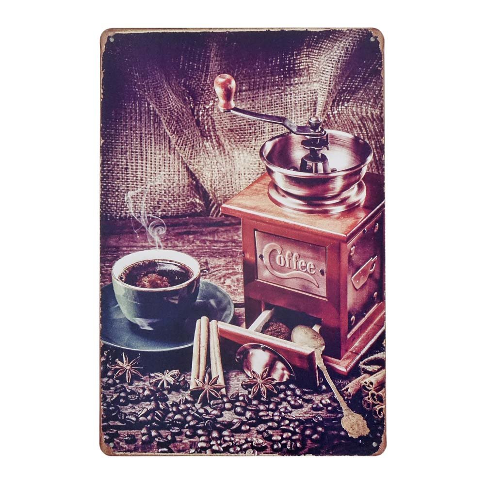 Tabliczka Dekoracyjna Metalowa Coffee Beans Rustykalne Uchwyt Sklep Empikcom 1460