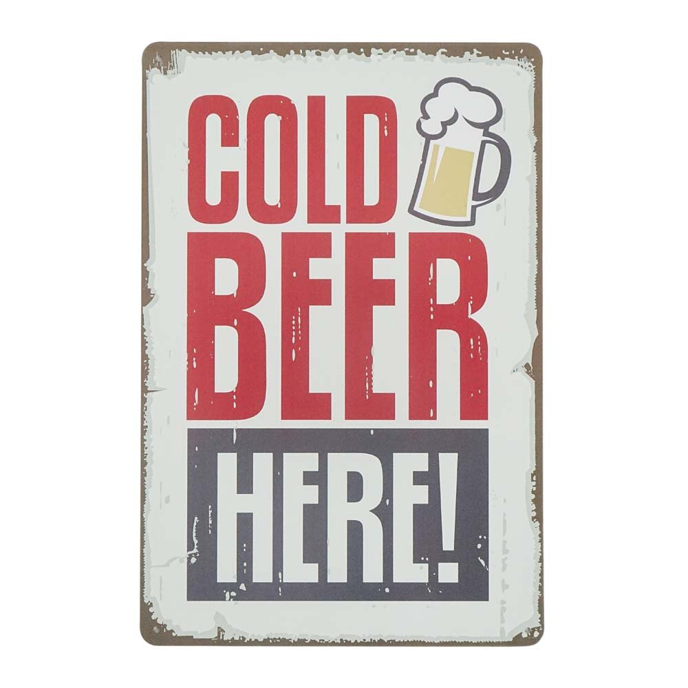 Tabliczka Dekoracyjna Metalowa Cold Beer Here Rustykalne Uchwyt Sklep Empikcom 0219