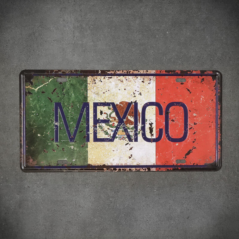 Tabliczka Dekoracyjna Metalowa Flaga Mexico Rustykalneuchwyty Sklep 8264