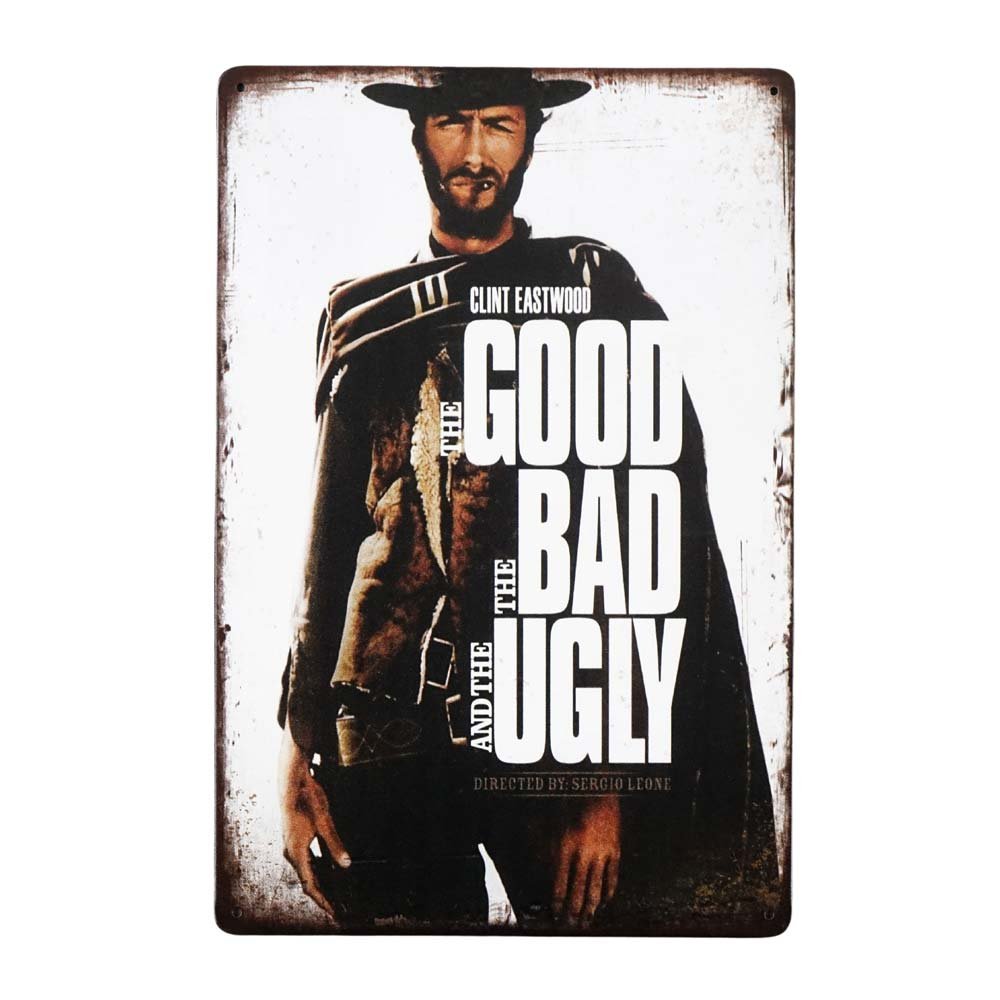 Tabliczka dekoracyjna metalowa GOOD BAD UGLY - Rustykalne Uchwyt ...