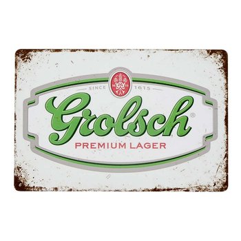 Tabliczka Dekoracyjna Metalowa Grolsch Premium Lager - Rustykalne Uchwyt