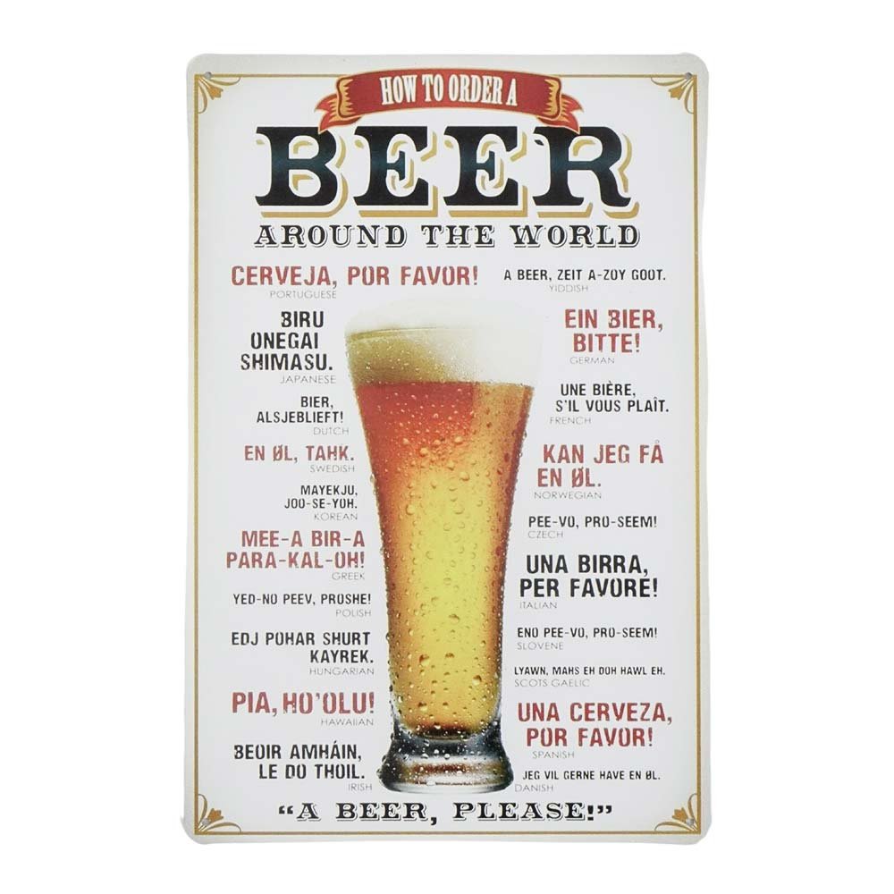 Tabliczka Dekoracyjna Metalowa How To Order A Beer Rustykalne Uchwyt Sklep Empikcom 5666
