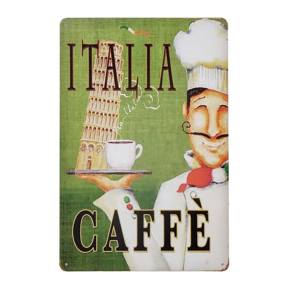 Tabliczka Dekoracyjna Metalowa Italia Caffe Rustykalne Uchwyt Sklep Empikcom 4123