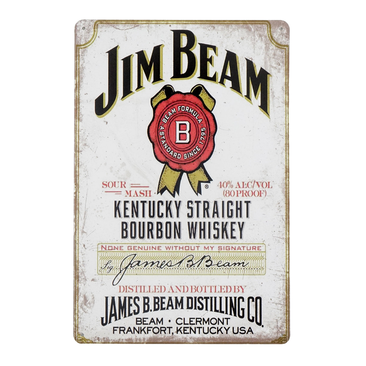Tabliczka Dekoracyjna Metalowa Jim Beam Bourbon Whiskey Rustykalne Uchwyt Sklep Empikcom 6212