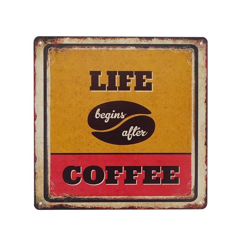 Tabliczka Dekoracyjna Metalowa Life Coffee Rustykalneuchwyty Sklep Empikcom 4126