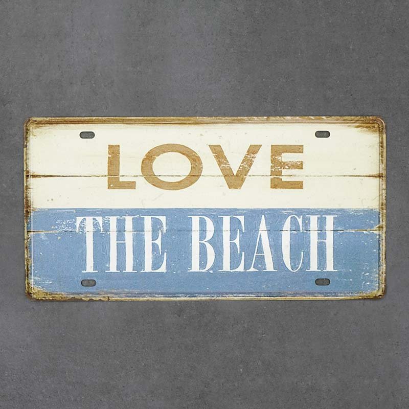 Tabliczka Dekoracyjna Metalowa Love The Beach Rustykalne Uchwyt Sklep Empikcom 8018