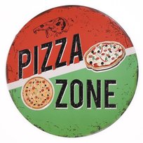 Tabliczka dekoracyjna metalowa PIZZA ZONE