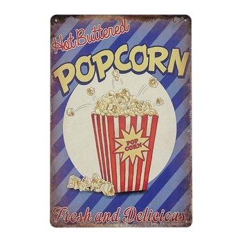 Tabliczka Dekoracyjna Metalowa Popcorn 1 - Rustykalne Uchwyt