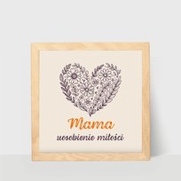 Tabliczka dla mamy serce, prezent na Dzień Mamy, kwadratowy format 20x20