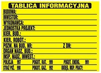 Tabliczka informacyjna BUDOWLANA 690*460MM unimet