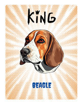 Tabliczka King Beagle - 20X28 Cm