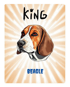 Tabliczka King Beagle - 20X28 Cm - Arco Design