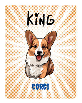 Tabliczka King Corgi - 20X28 Cm - Arco Design