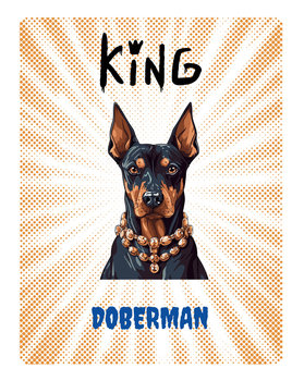 Tabliczka King Doberman - 20X28 Cm - Arco Design