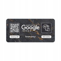 Tabliczka na drzwi lub ścianę z kodem QR i NFC do zbierania opinii w Google