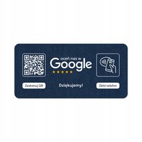 Tabliczka na drzwi lub ścianę z kodem QR i NFC do zbierania opinii w Google
