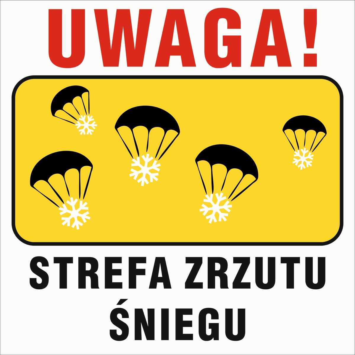 Tabliczka Strefa zrzutu śniegu 30x30cm PCV 3mm - Inna marka | Sklep ...
