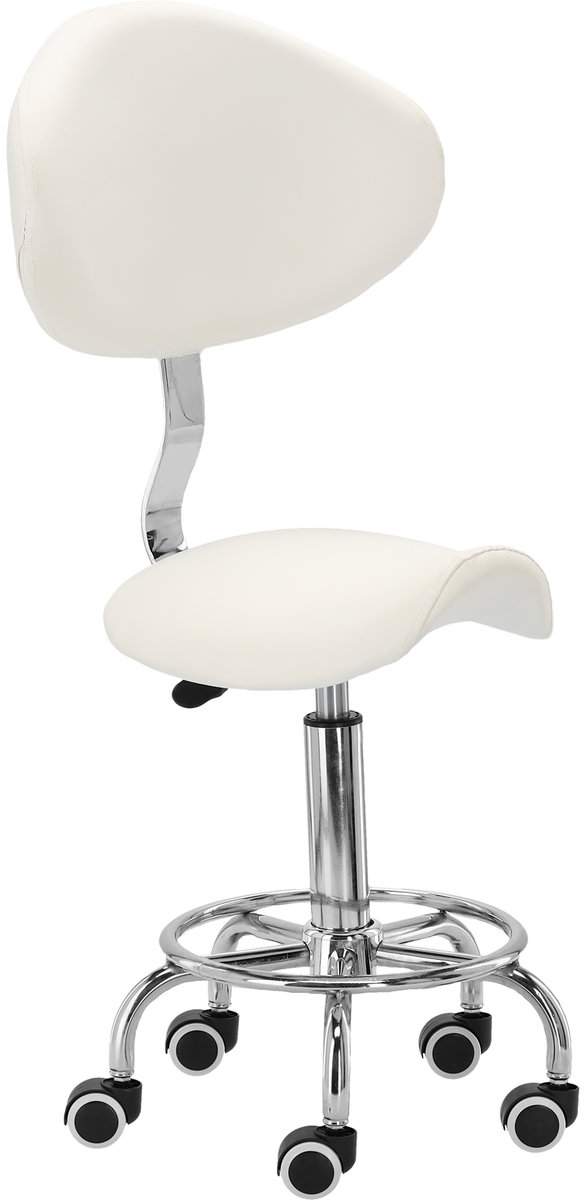 Zdjęcia - Pozostałe meble ENZO Taboret kosmetyczny z oparciem krzesło hoker siodło SPA mobilny 
