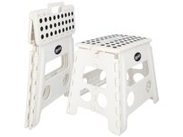 Taboret Stołek Składany Antypoślizgowy Krzesło Podest 150Kg 32Cm Biały