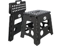 Taboret Stołek Składany Antypoślizgowy Krzesło Podest 150Kg 32Cm Czarny