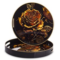 Taca Dekoracyjna Kpl 2 Szt do Serwowania i  Świece