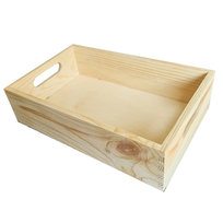 Taca drewniana do serwowania Dekoracyjna Prostokątna z uchwytami 22,5x35cm