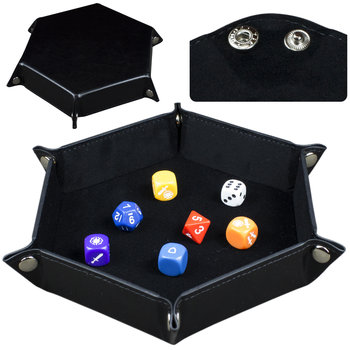 Tacka na Kości Czarna Sześciokątna Hex Dice Tray RPG gry planszowe - Inna marka