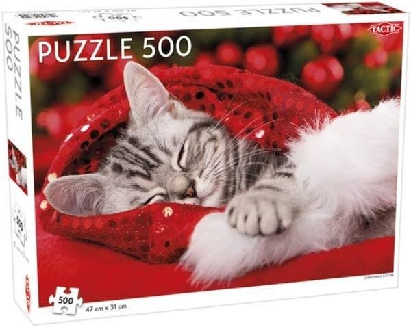 Фото - Пазли й мозаїки Tactic , puzzle, Animals, Christmas Kitten, 500 el. 