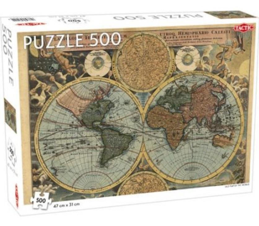 Zdjęcia - Puzzle i mozaiki Tactic , puzzle, Around the World, Old Map of the World, 500 el. 