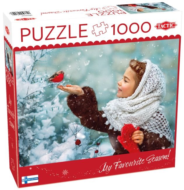 Фото - Пазли й мозаїки Tactic , puzzle, Girl with Red Mittens, 1000 el. 