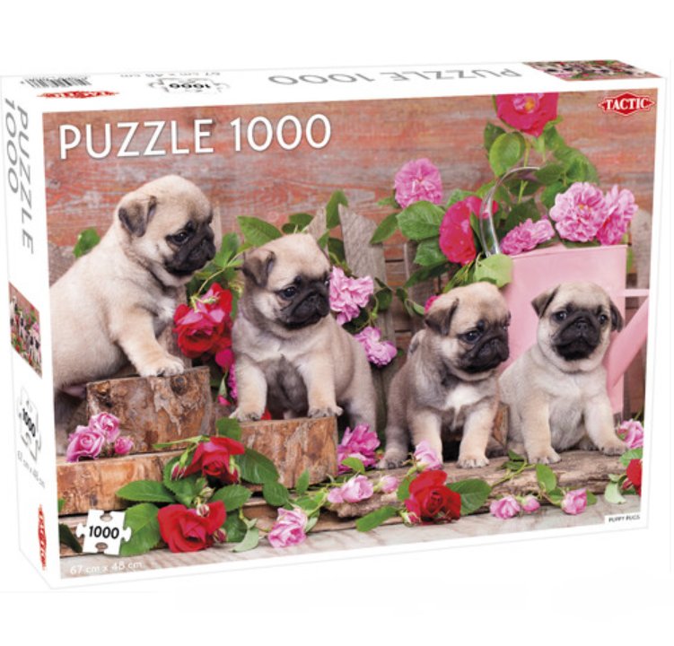 Фото - Пазли й мозаїки Tactic , puzzle, Puppy Pugs, 1000 el. 