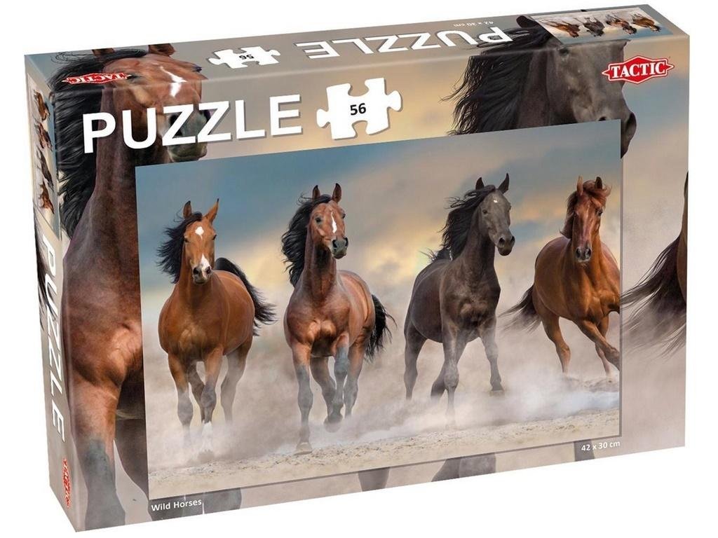 Фото - Пазли й мозаїки Tactic , puzzle, Wild Horses, 56 el. 