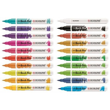 Talens Ecoline Brush Pen Markery 20kol NEW - Talens