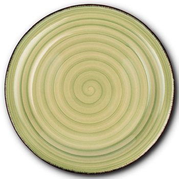 Talerz ceramiczny obiadowy płytki na obiad OIL GREEN 27 cm - NAVA
