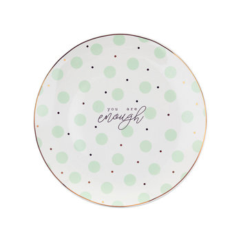 Talerz deserowy Florina Mint Dots 20 cm - Florina
